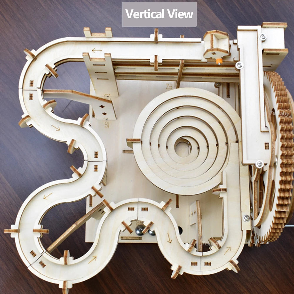 3D Wooden Mechanical Marble Run Puzzle