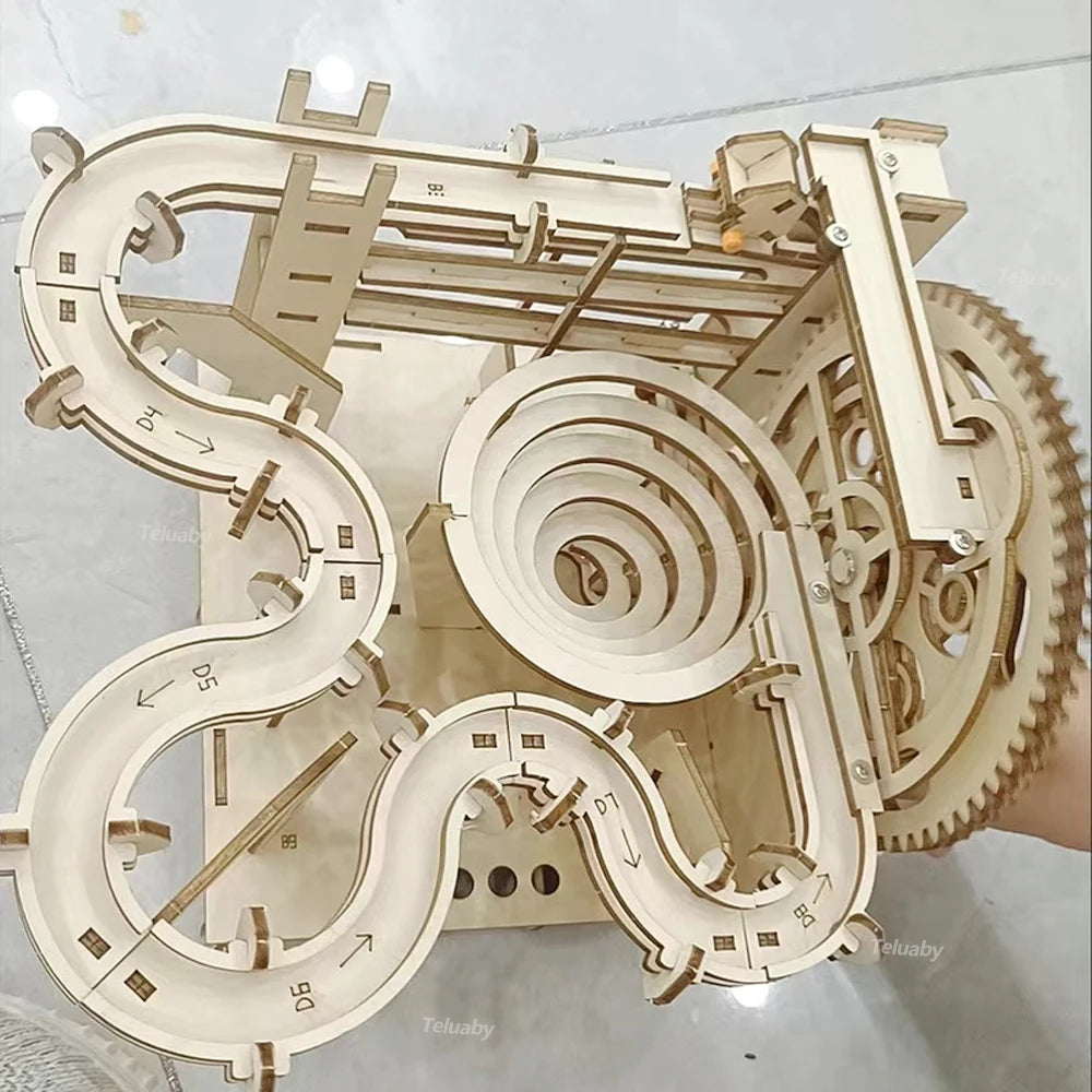 3D Wooden Mechanical Marble Run Puzzle