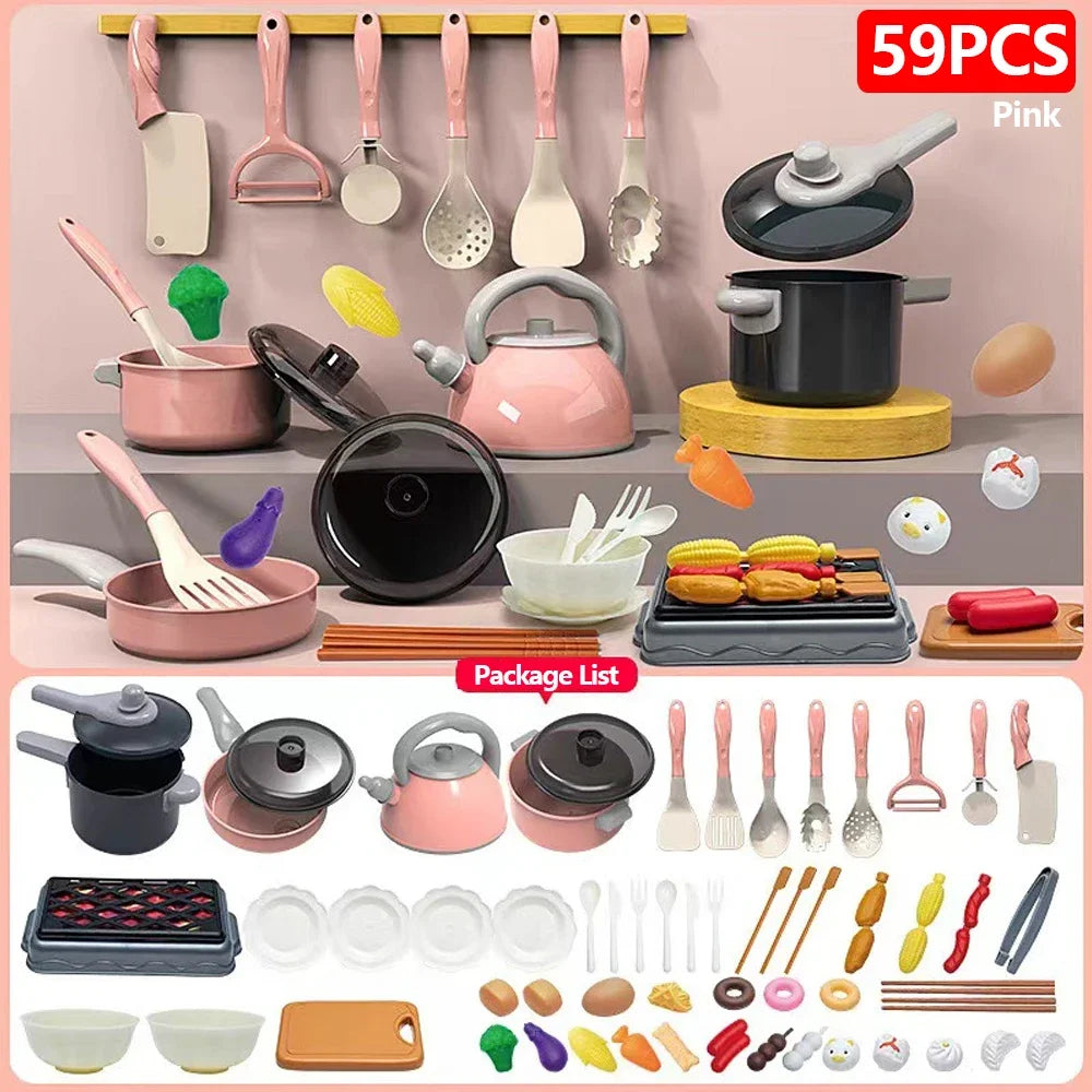 Pretend Play Kitchen Cooking Toy Set