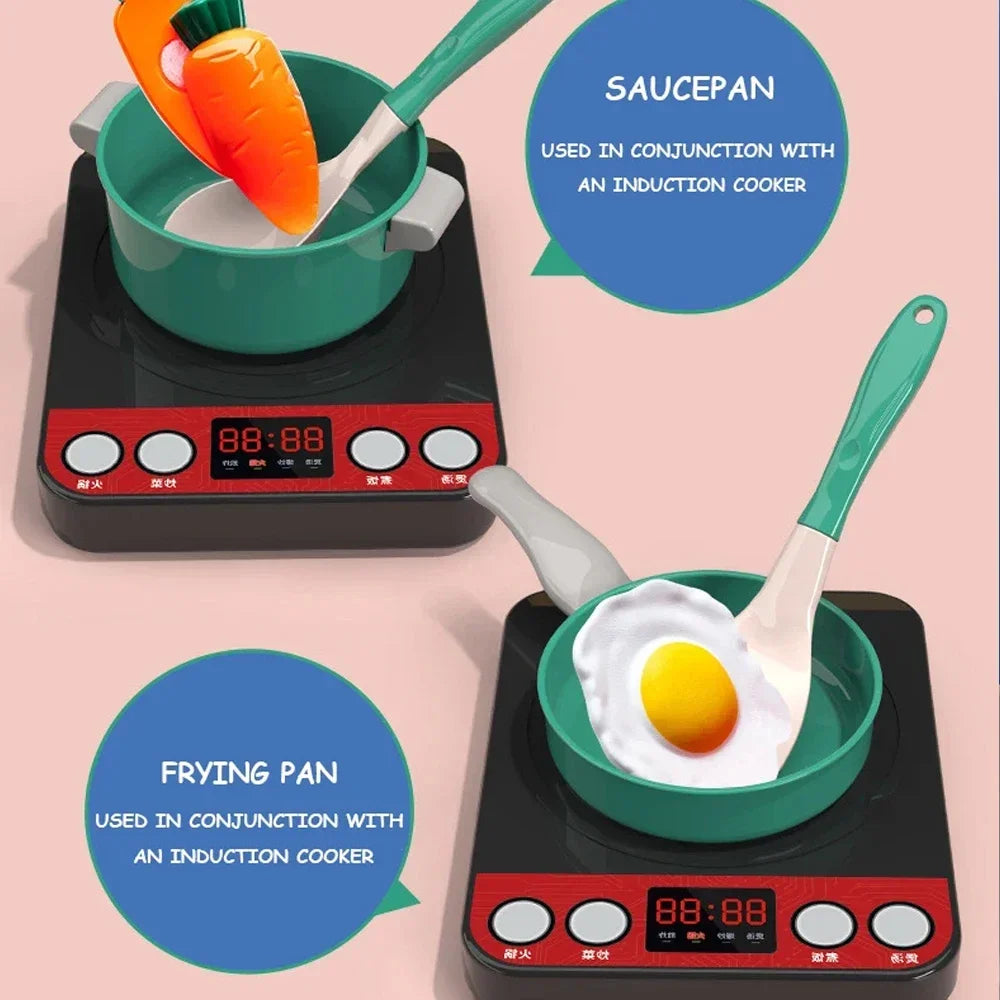 Pretend Play Kitchen Cooking Toy Set