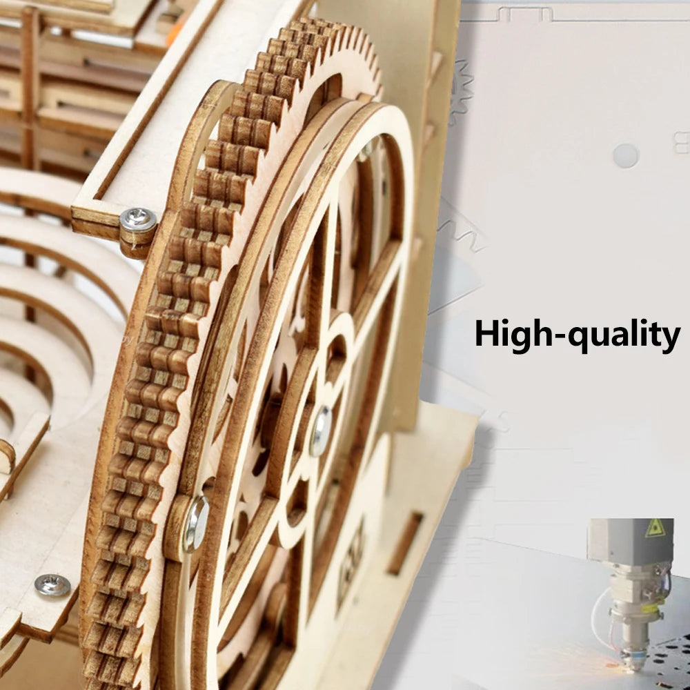 3D Wooden Mechanical Marble Run Puzzle