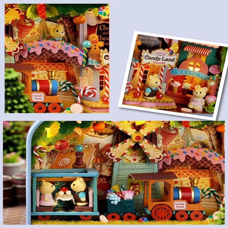 DIY Miniature Wooden Dollhouse Kit