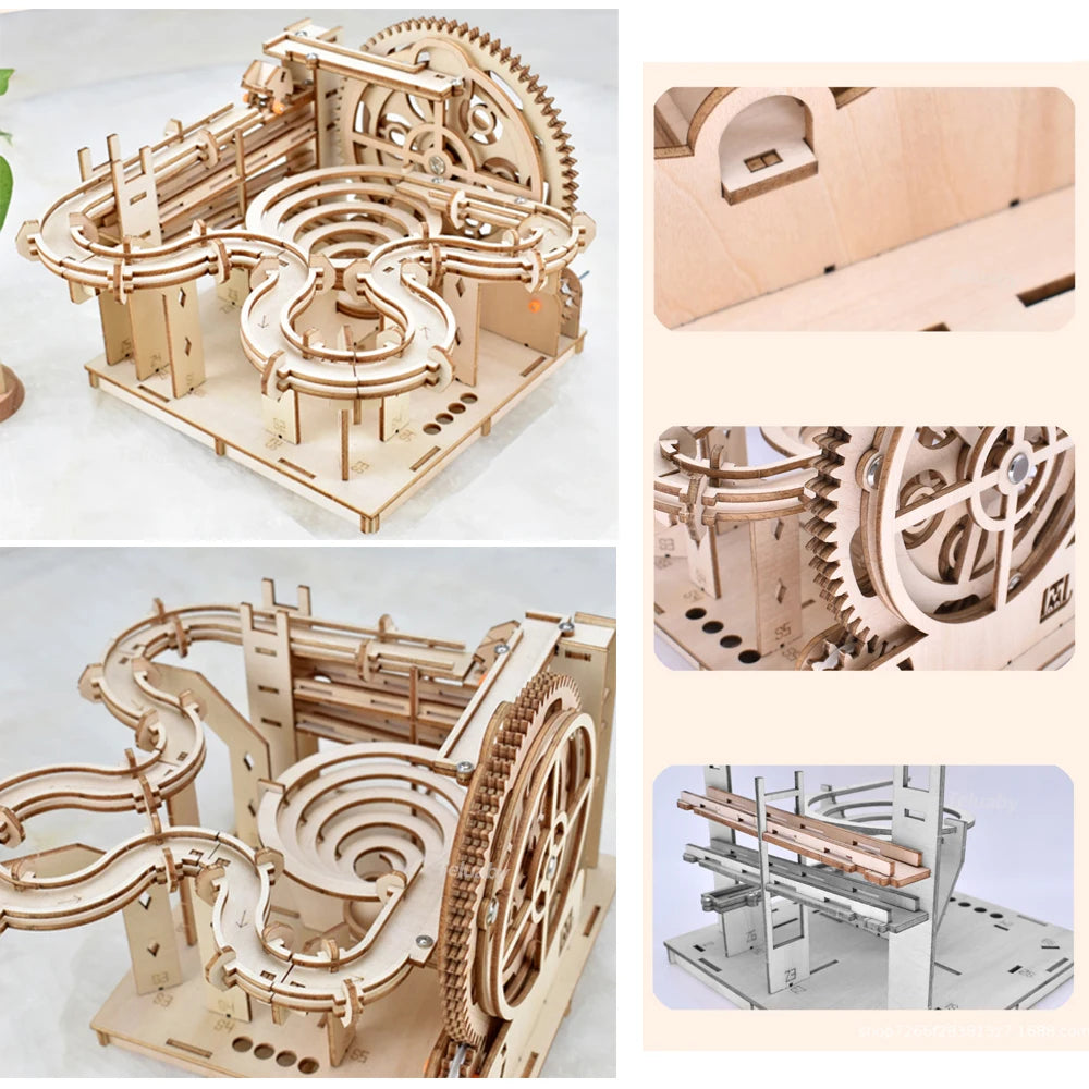 3D Wooden Mechanical Marble Run Puzzle