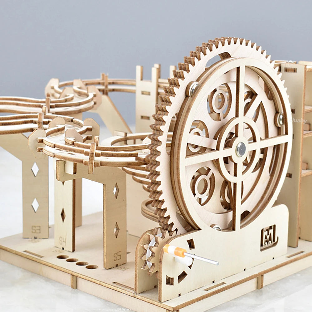 3D Wooden Mechanical Marble Run Puzzle
