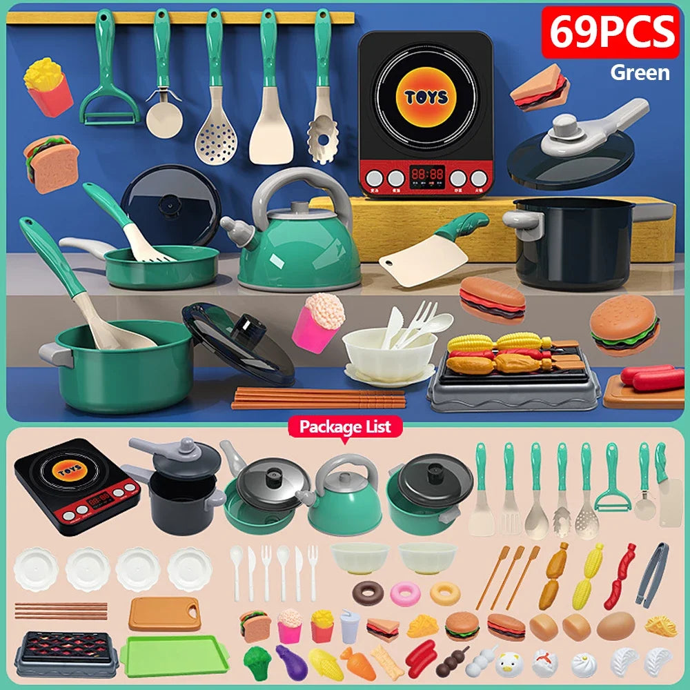 Pretend Play Kitchen Cooking Toy Set