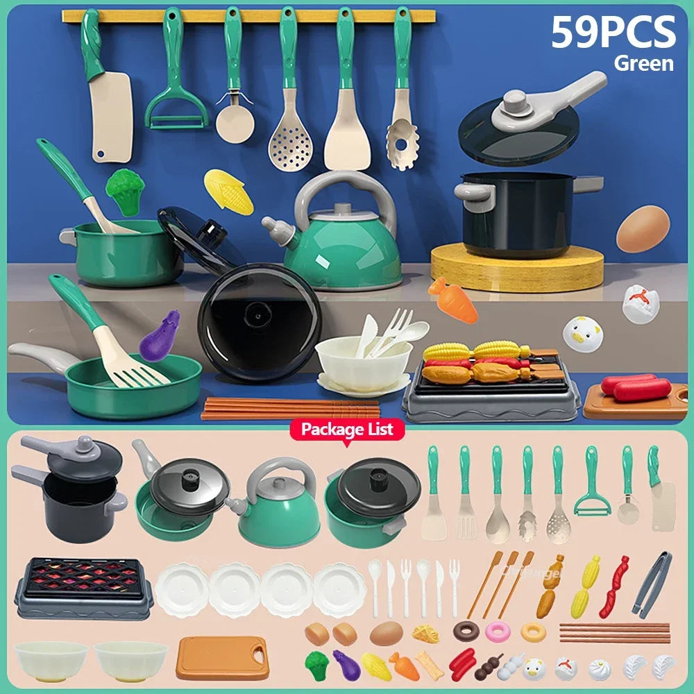 Pretend Play Kitchen Cooking Toy Set