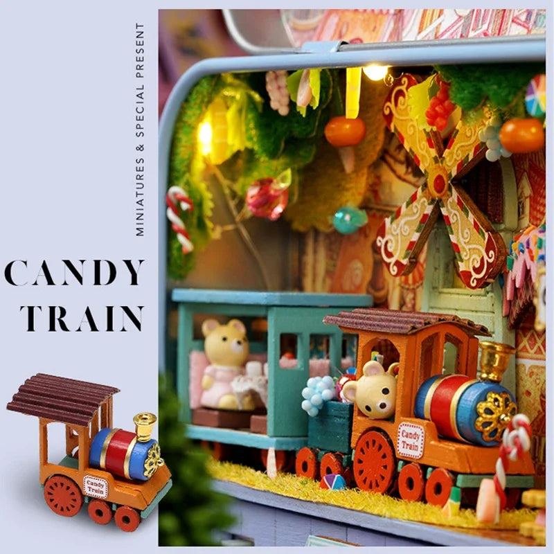 DIY Miniature Wooden Dollhouse Kit