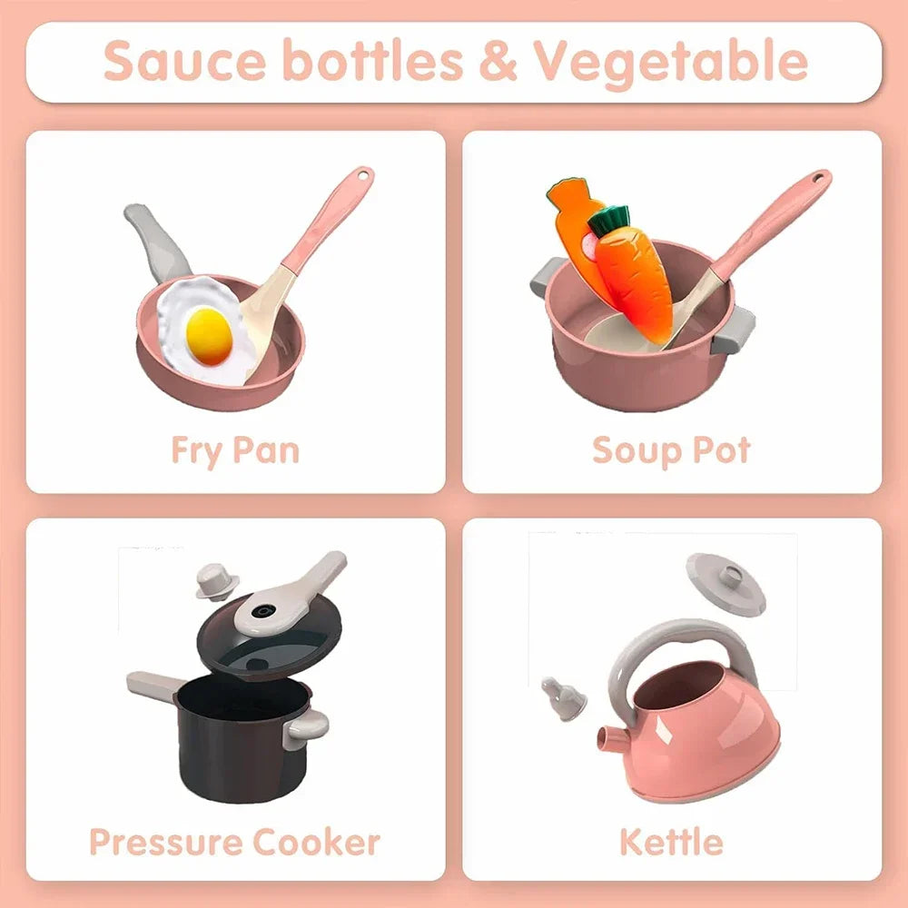 Pretend Play Kitchen Cooking Toy Set